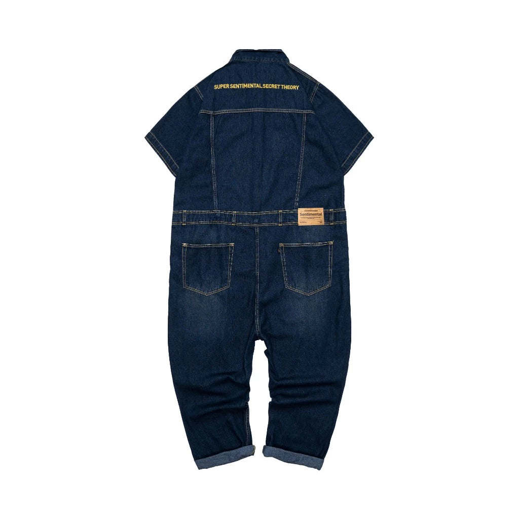 Coverall Shortsleeve Jumpsuit Denim Indigo