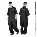 Coverall Shortsleeve Jumpsuit Denim Washed Black