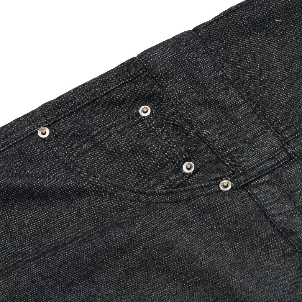 Coverall Shortsleeve Jumpsuit Denim Washed Black