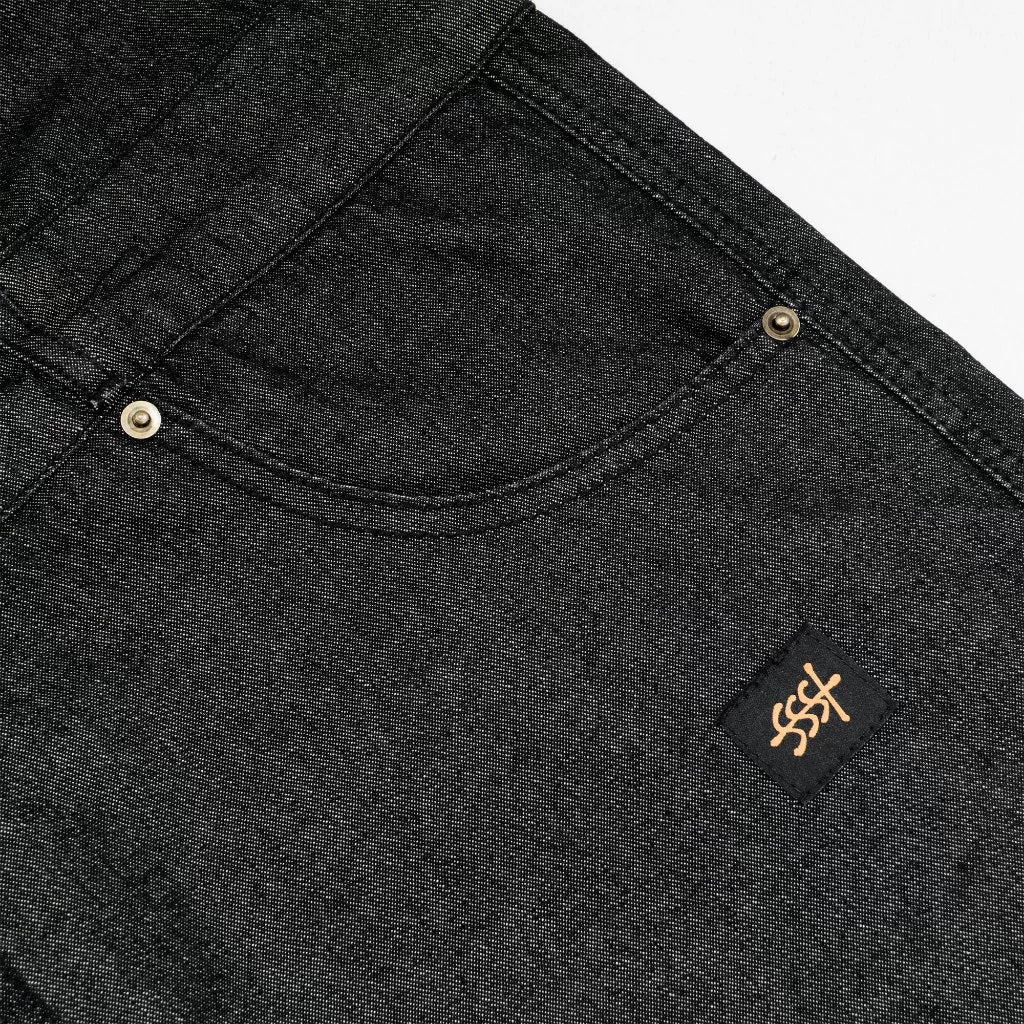 Coverall Shortsleeve Jumpsuit Denim Washed Black