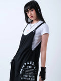 Thea Black Overall Dress