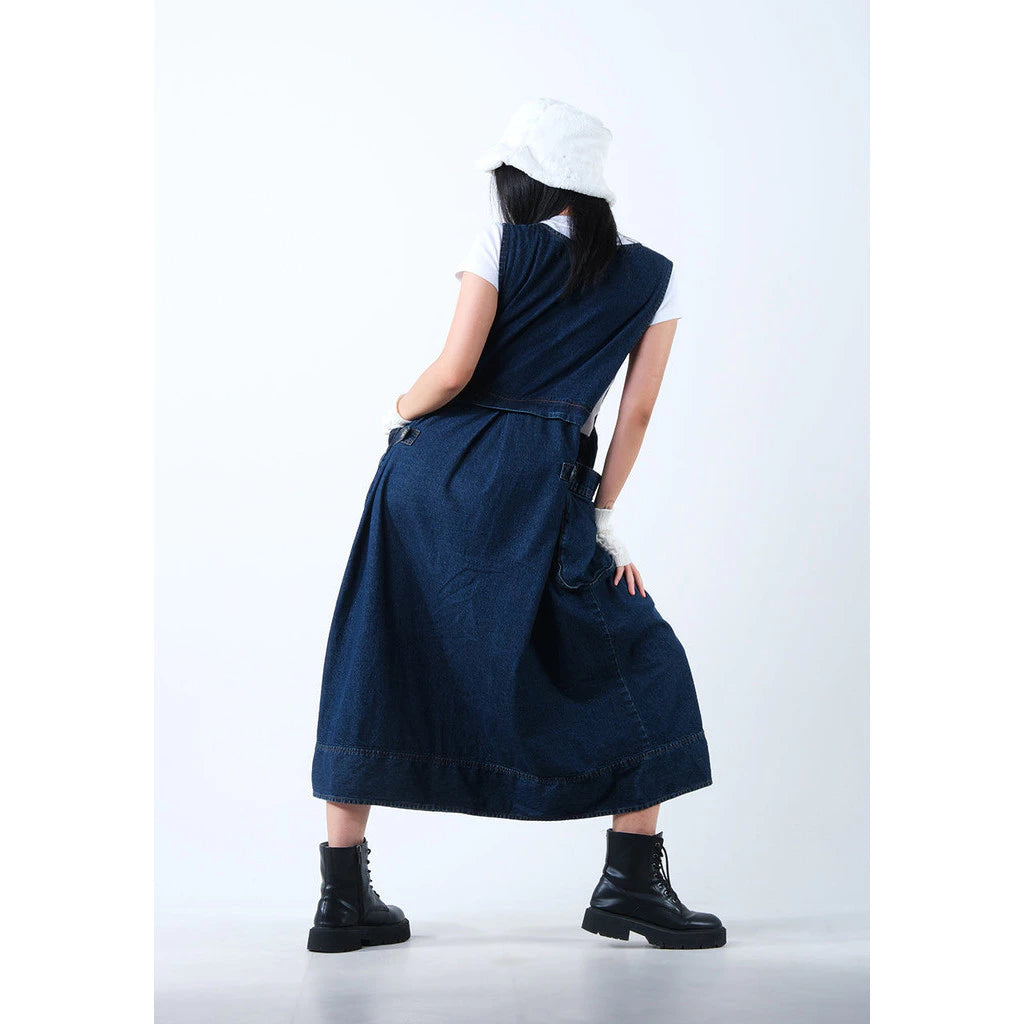 Mizza Dark Blue Overall Dress