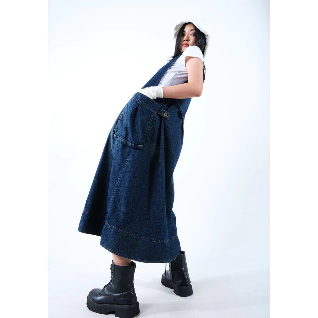 Mizza Dark Blue Overall Dress